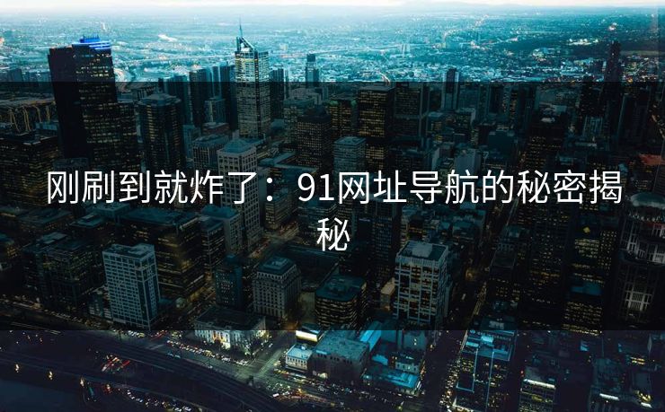 刚刷到就炸了：91网址导航的秘密揭秘